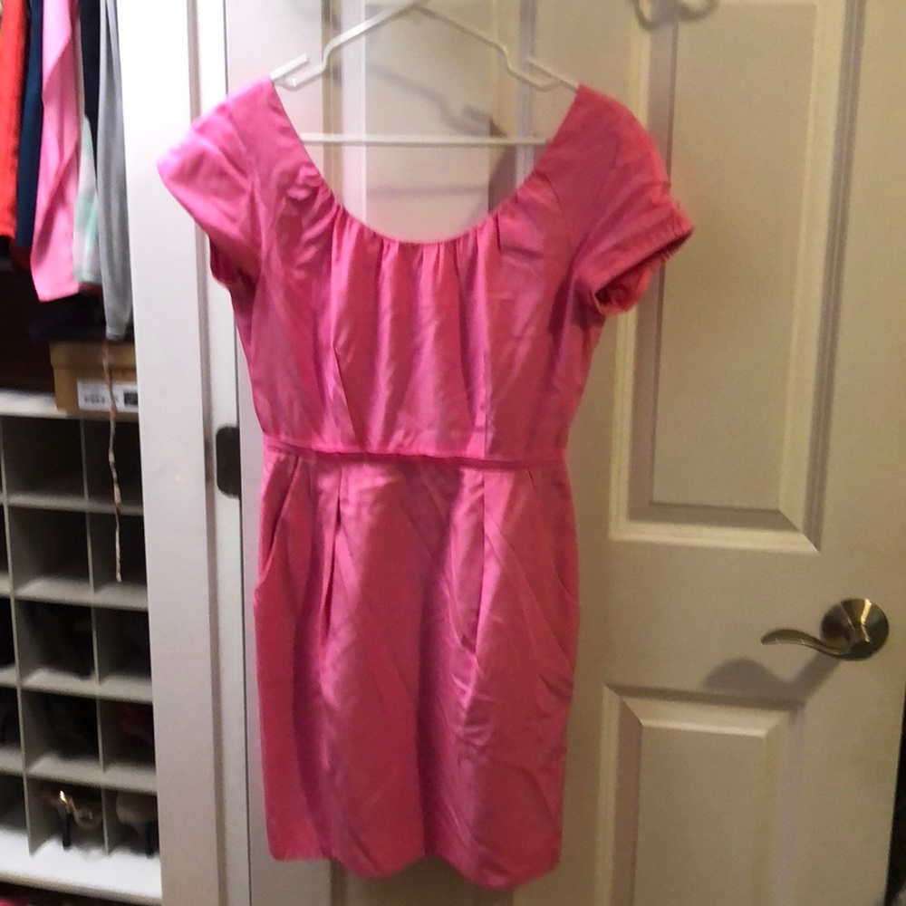 J. Crew hot pink dress